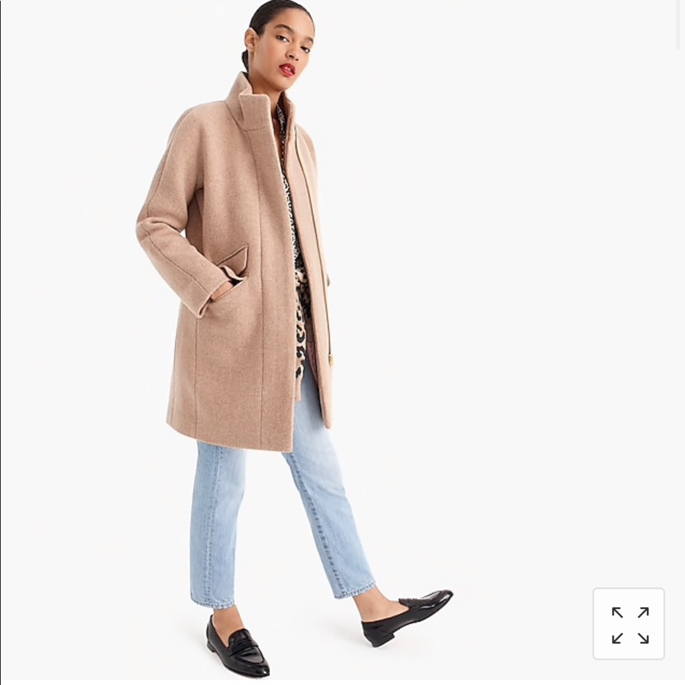 Jcrew Cocoon coat in Italian stadium cloth wool